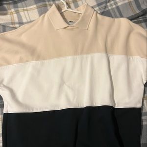Topman Collared Sweater, three tone Size S fits oversized